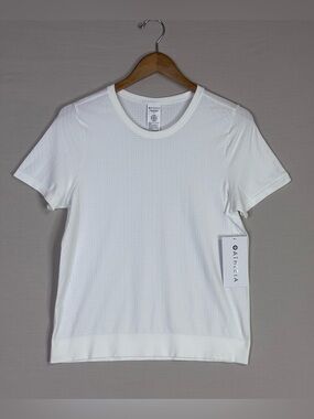 Athleta Seamless Performance Tee White NWT Breathable Athletic Top M